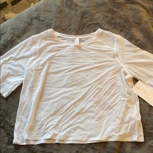 White Mesh Athletic Top